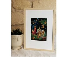 Riolis Kryželio siuvinėjimo rinkinys "Imbierinių namelių pasaka" 15x21 SR2165