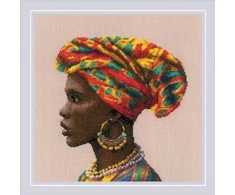 Riolis Kryželiu siuvinėjimo rinkinys "Nuostabios moterys. Afrika" 30x30 SR2164