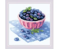 Riolis Kryželiu siuvinėjimo rinkinys „Prinokusi mėlynė“ 20x20 SR2168