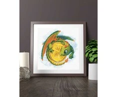 Riolis Kryželiu siuvinėjimo rinkinys "Sėkmės moneta" 20x20 SR2142