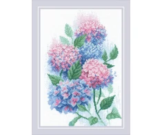 Riolis Kryželiu siuvinėjimo rinkinys Grakščios Hortenzijos 21x30 SR2139