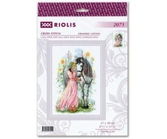 Riolis Kryželių siuvinėjimo rinkinys Horse Girl 21x30 SR2071