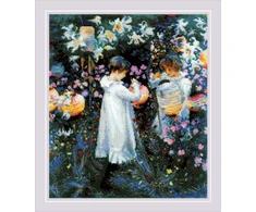 Riolis Gvazdikas, lelija, lelija, rožė pagal J. S. Sargento paveikslą 30x35 SR2053