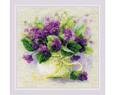 Riolis Rankdarbių rinkinys Žibutės vazonėlyje 22x22 SR2091
