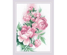 Riolis Kryželiu siuvinėjimo rinkinys „Lush Peonies“ 21x30 SR2138
