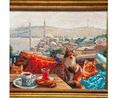 Riolis Kryželiu siuvinėjimo rinkinys "Stambulo katės" 40x30 cm SR2342