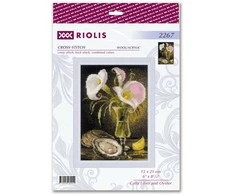 Riolis Kryželiu siuvinėjimo rinkinys „Calla Lilies and Oyster“ 15x21 cm SR2267