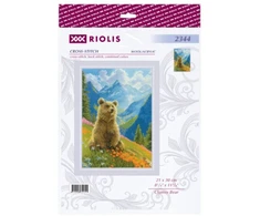 Riolis Kryželių siuvinėjimo rinkinys "Nevykėlis meškinas" 21x30 cm SR2344