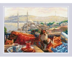Riolis Kryželiu siuvinėjimo rinkinys "Stambulo katės" 40x30 cm SR2342