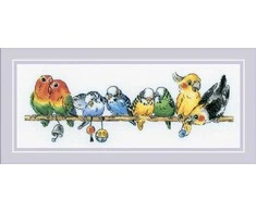 Riolis Siuvinėjimo kryželiu rinkinys "Papūgos" 40x15 cm SR2317