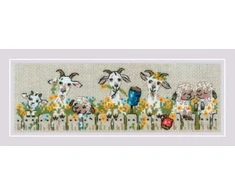 Riolis Siuvinėjimo kryželiu rinkinys "Kaimo pokalbis" 24x8 cm SR2352