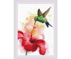 Riolis Kryželiu siuvinėjimo rinkinys "Kolibris" 21x30 SR2178