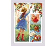 Riolis Siuvinėjimo kryželiu rinkinys "Apple day" 21x30 SR2201