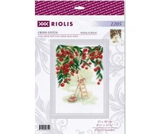 Riolis Kryželių siuvinėjimo rinkinys "Vyšnių sodas" 21x30 SR2205
