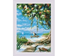Riolis Siuvinėjimo kryželiu rinkinys "Paplūdimio sūpynės" 21x30 SR2215