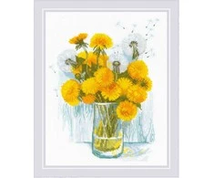 Riolis Kryželio siūlų rinkinys "Saulėti kiaulpienės" 24x30 cm SR2229