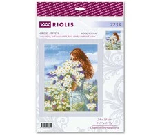 Riolis Siuvinėjimo kryželiu rinkinys "Ramunėlių laimė" 24x30 cm SR2253