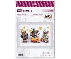 Riolis Kryželiu siuvinėjimo rinkinys Spooky Mouse Trio 30x21 SR2241