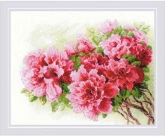 Riolis Kryželio siūlų rinkinys "Nuostabi Azalija" 30x24 cm SR2258