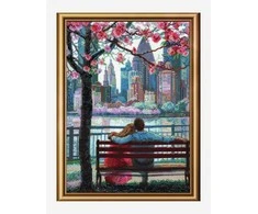 Riolis Kryželiu siuvinėjimo rinkinys - Aine kolekcija „Blooming New York“ 30x40 cm SRA1015