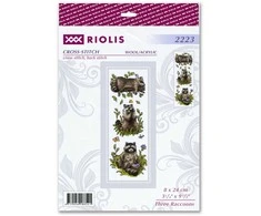 Riolis Kryželio siuvinėjimo rinkinys "Trys meškūnai" 8x24 cm SR2223