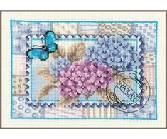 Verachtert Nv Kryželiu siuvinėjimo rinkinys "Hortensia stamp" 21 x 15 cm PN/0145007