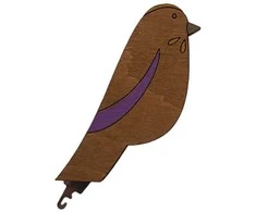 Siūlų vėrimo adata. Paukštis violetinis KF070/1-3