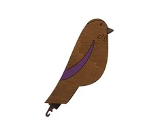 Siūlų vėrimo adata. Paukštis violetinis KF070/1-3