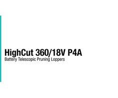 Gardena Akumuliatorinės teleskopinės genėjimo žirklės HighCut 250/18V P4A solo