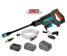 Gardena Vidutinio slėgio akumuliatorinė plovykla „AquaClean 24 / 18V P4A“, paruošta naudoti, 14800-20