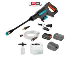 Vidutinio slėgio akumuliatorinės plovyklos Gardena AquaClean 24 / 18V P4A Premium rinkinys