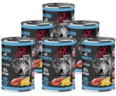 ALPHA SPIRIT WET konservas su lašiša ir ananasais 400g 6vnt