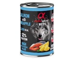 ALPHA SPIRIT WET konservas su lašiša ir ananasais 400g 6vnt