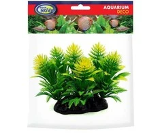AQUA NOVA plastikinis augalas žalia/gelsva 13cm