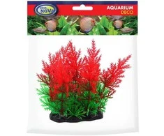 AQUA NOVA plastikinis augalas žalia/raudona 13cm