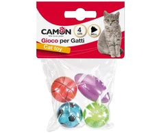 None CAMON katėms 4 įvairūs kamuoliukai su varpeliu 4cm