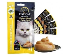 FINE CAT Cremy skanėstas katėms su vištiena ir krevetėmis 4x15g (24)