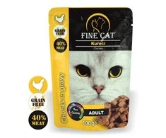FINE CAT konservas katėms su vištiena 100g 22vnt