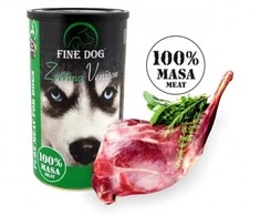 FINE DOG 100% konservas šunims su elniena 1200g (8)