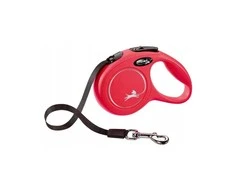 FLEXI New Classic Tape raudonas pavadėlis M-5m iki 25kg