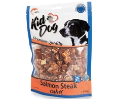 KIDDOG Cubes kubeliai lašiša su jaučio oda 250g