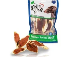 KIDDOG Meat triušių ausys su antiena 250g