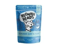 MEOWING HEADS Supurr Surf/Turf konservai katėms (žuvis/vištiena/jautiena) 100g 10vnt