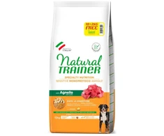 Natural Trainer ADULT DOG SENSITIVE be gliuteno Medium/Maxi su ėriena 10+2kg