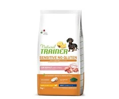 Natural Trainer ADULT DOG SENSITIVE be gliuteno MINI PORK (kiauliena) 7kg