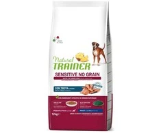 Natural Trainer ADULT DOG SENSITIVE NO GRAIN Medium/Maxi TROUT upėtakis 12kg