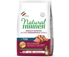 Natural Trainer ADULT DOG SENSITIVE NO GRAIN Medium/Maxi TROUT upėtakis 3kg (4)