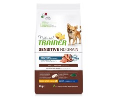 Natural Trainer ADULT DOG SENSITIVE NO GRAIN Mini TROUT upėtakis 2kg (6)