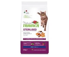 Natural Trainer Cat adult Sterilised lašiša su lašiša 1.5kg