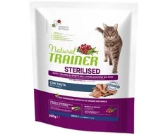Natural Trainer Cat adult Sterilised TROUT su upėtakiu 0.3kg
